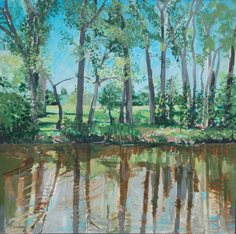 "Tuttle Park" painting by David Browning. Acrylic on canvass. 1981.